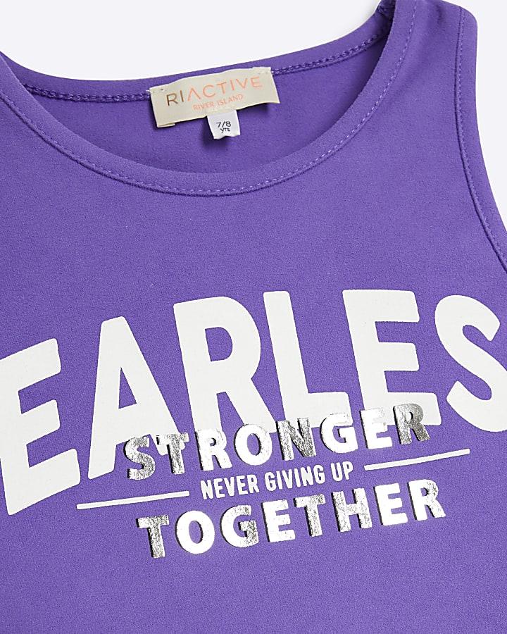 Girls Purple RI Active Graphic Tank Top Set