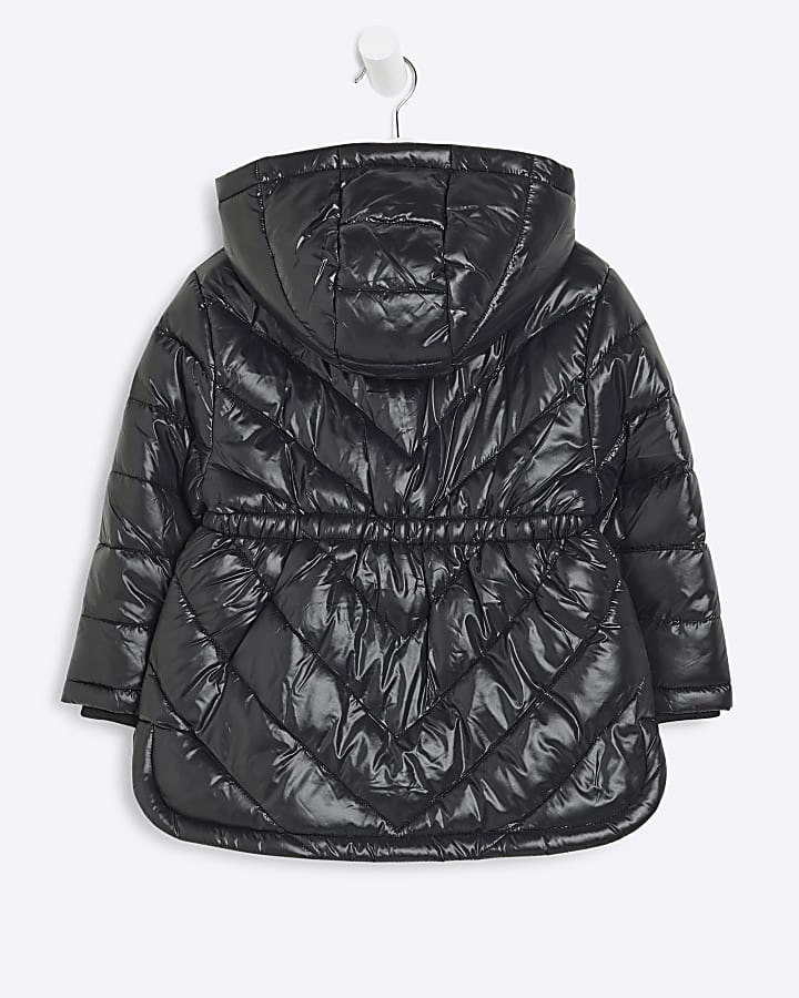 Mini Girls Black Padded Jacket