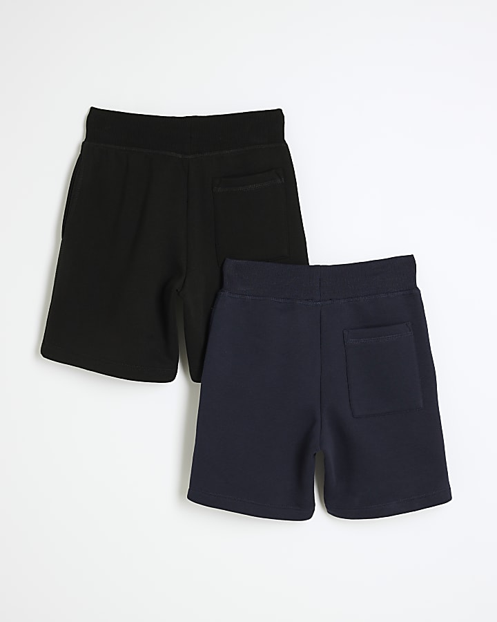 Boys black Luminis graphic shorts 2 pack