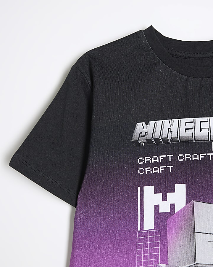 Boys Black Minecraft T-Shirt