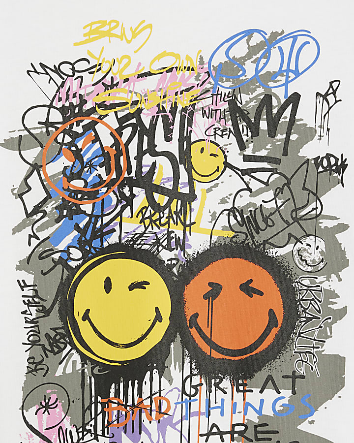 White Smiley Face T-Shirt