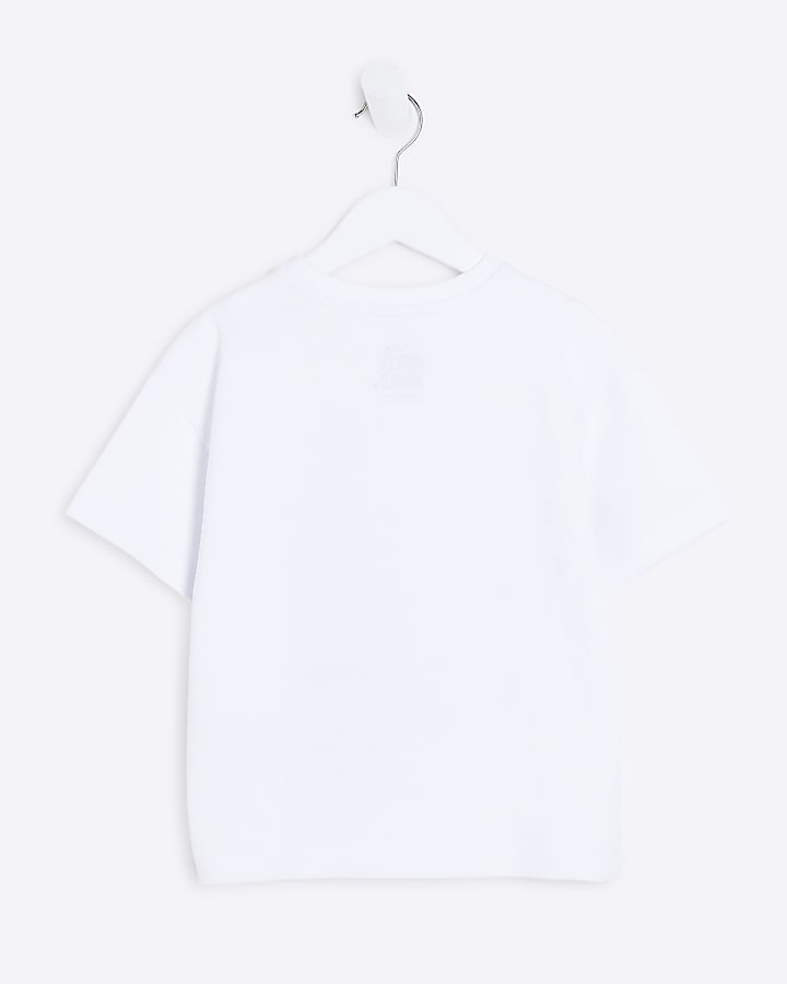 Mini White Smiley Face T-Shirt