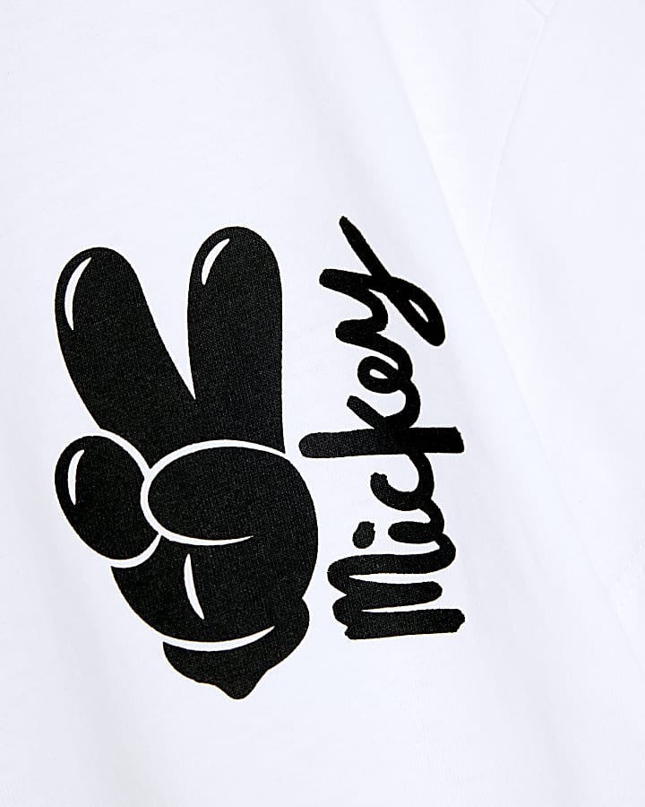 Mini White Mickey T-Shirt