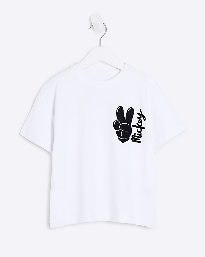 Mini White Mickey T-Shirt