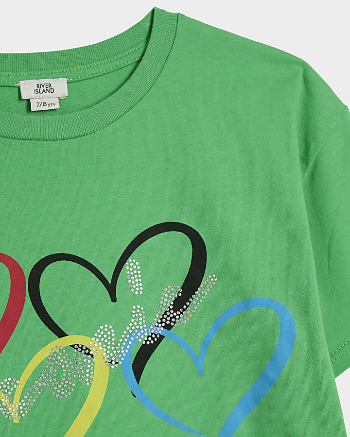 green Olympics graphic t-shirt