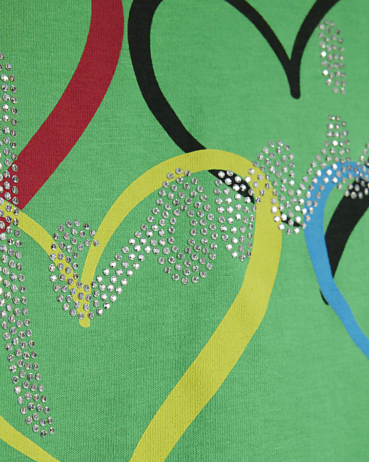 green Olympics graphic t-shirt