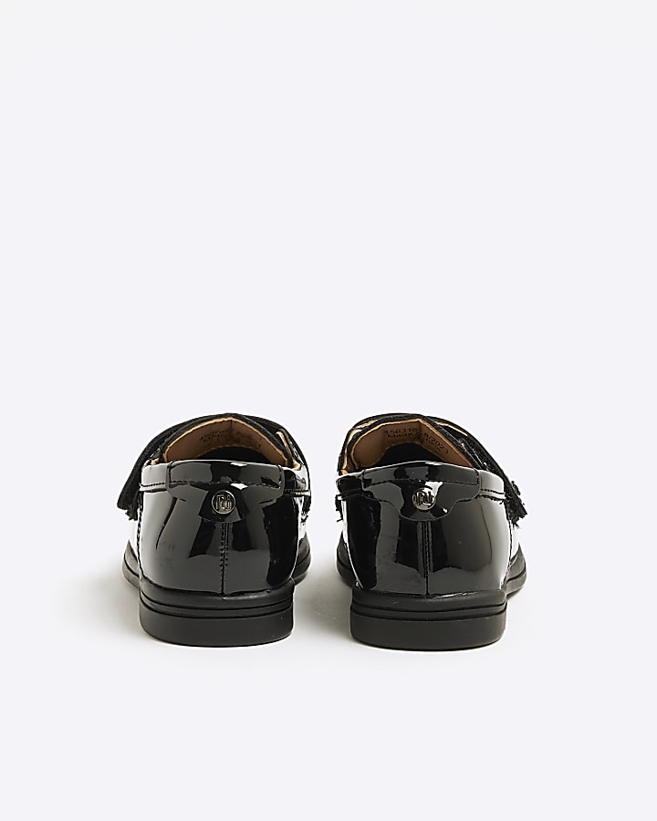 Mini Boys Black Patent Tassel Loafers