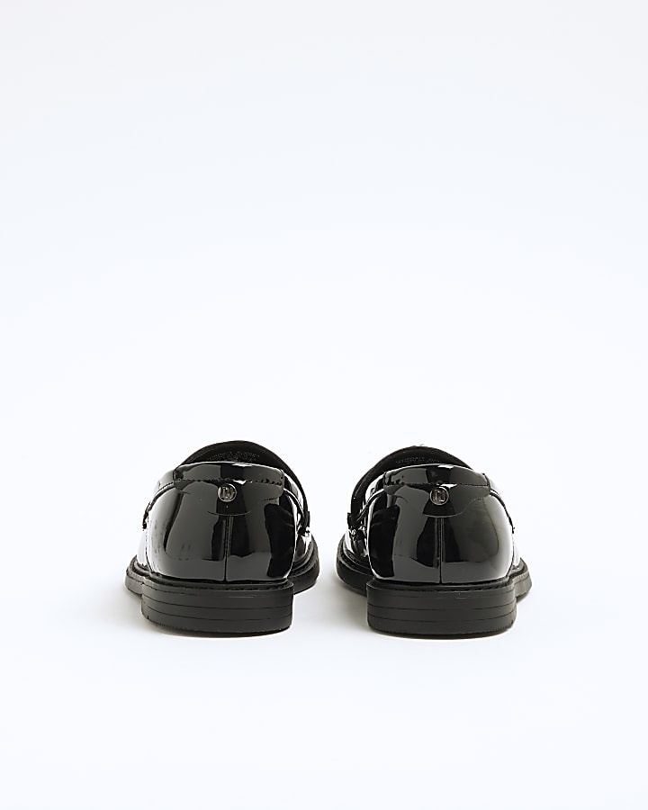 Boys Black Patent Tassel Loafers