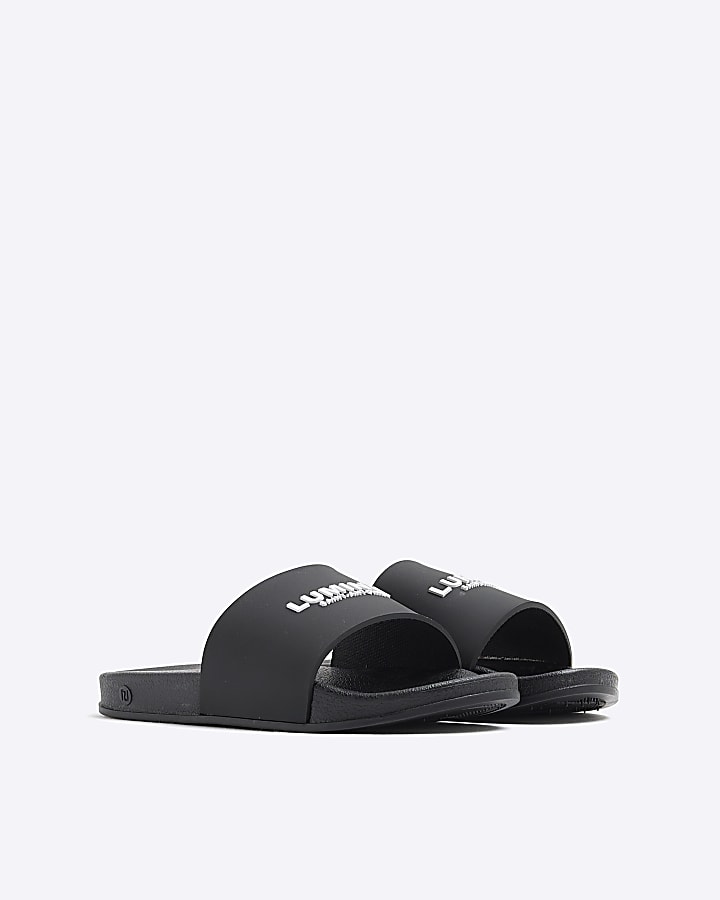 Boys Black Luminis Sliders