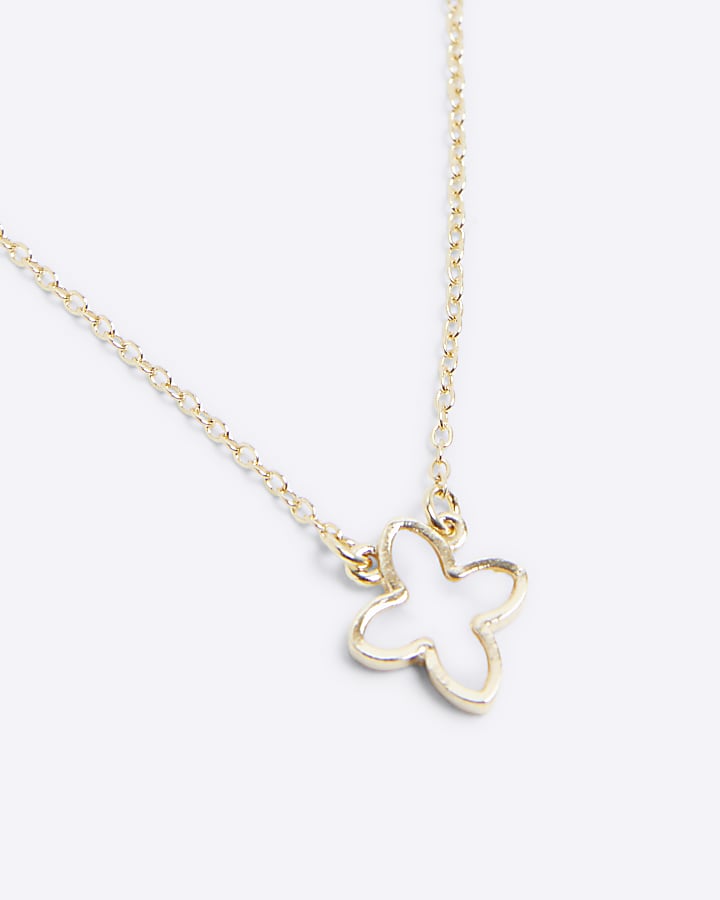 Girls Gold Cross Necklace