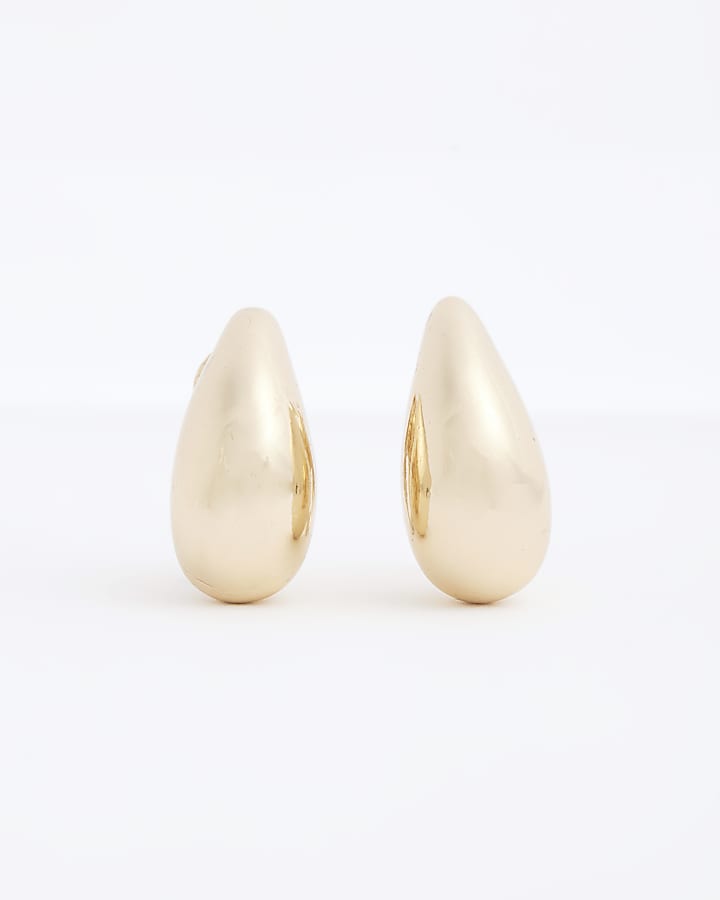 Girls gold dome clip on earrings