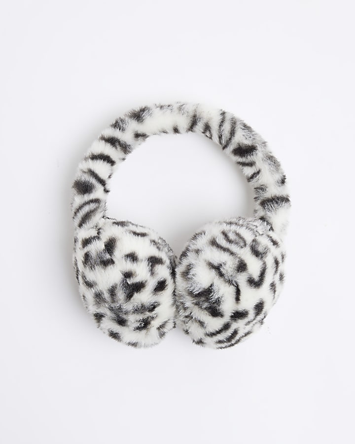 Faux Fur Leopard Print Earmuffs