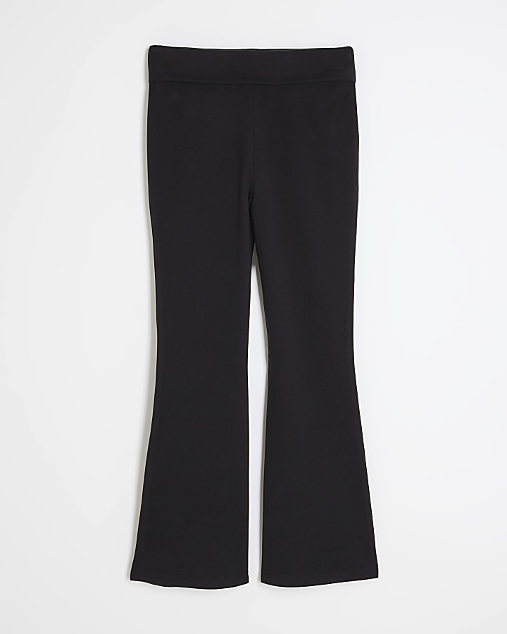 Girls Black Flared Trousers