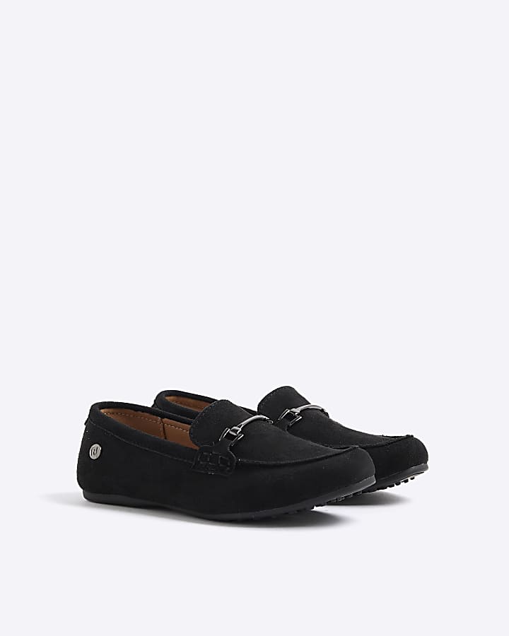 Boys Black Loafers