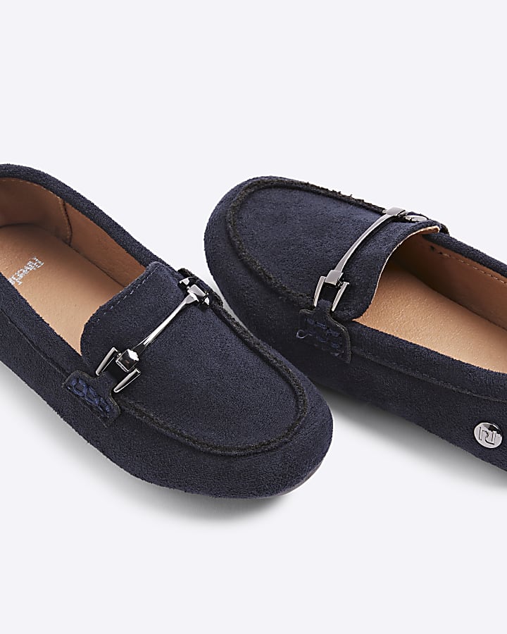 Mini Boys Navy Slip On Loafers