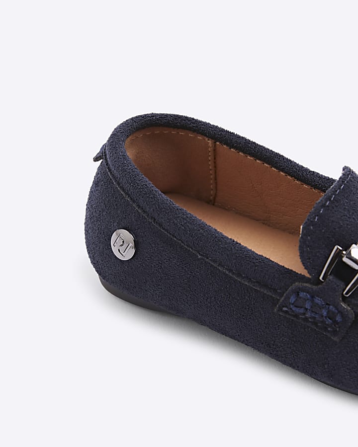 Mini Boys Navy Slip On Loafers