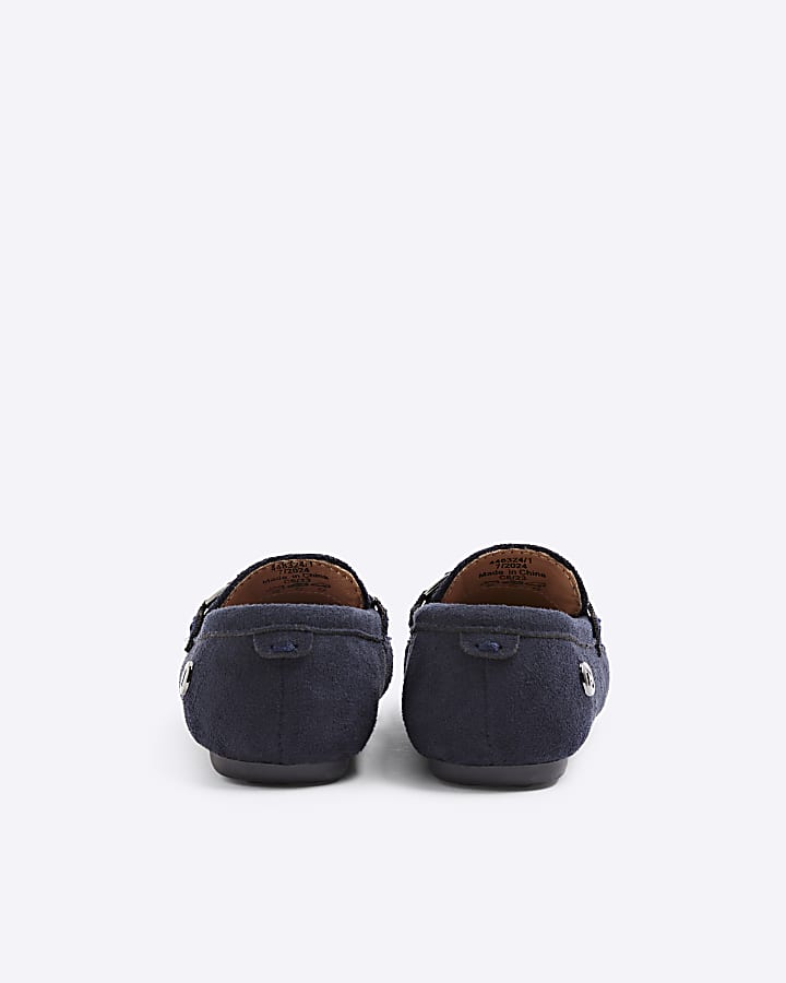 Mini Boys Navy Slip On Loafers