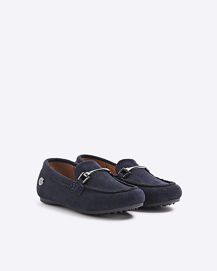 Mini Boys Navy Slip On Loafers