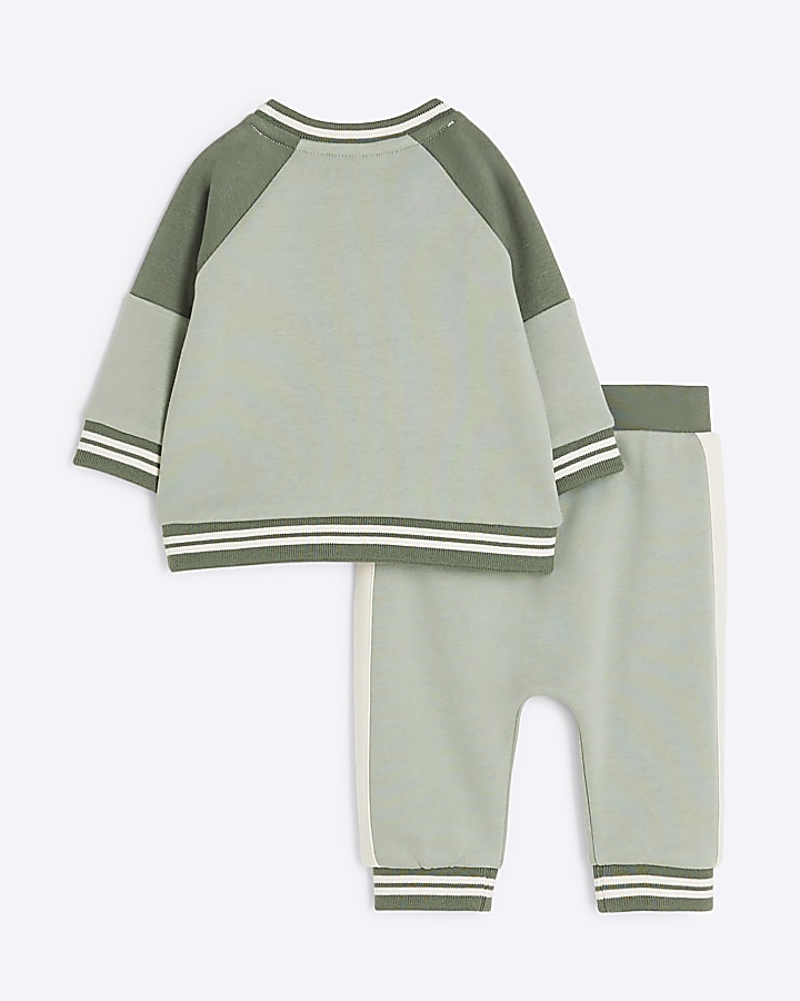 Baby Boys Khaki Awesome Sweatshirt Set