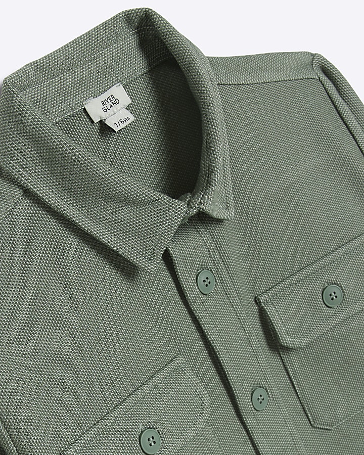 Boys green jersey shirt