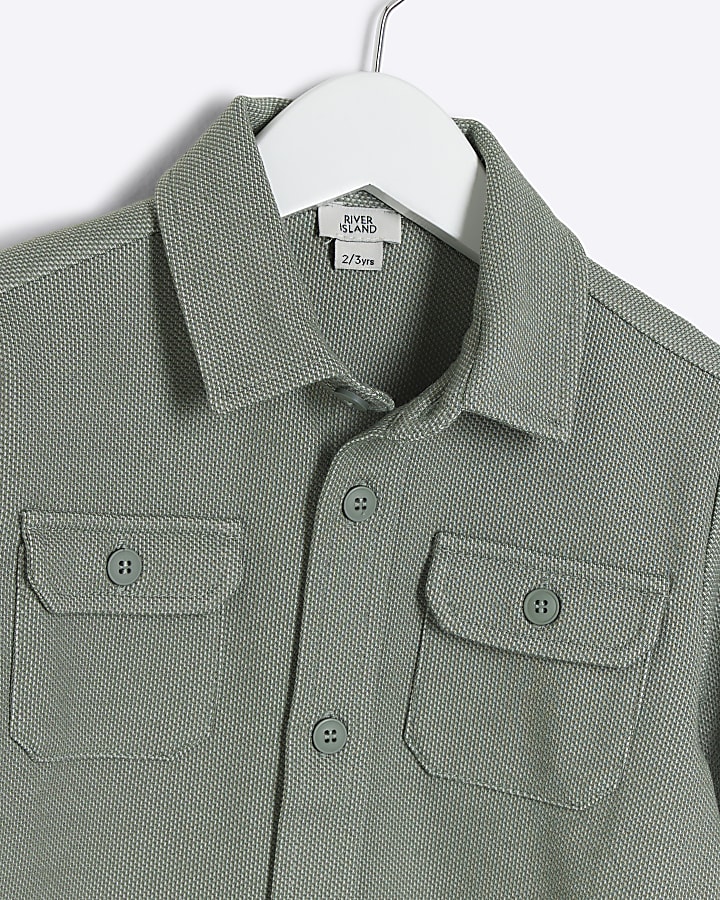 Mini boys green jersey shirt