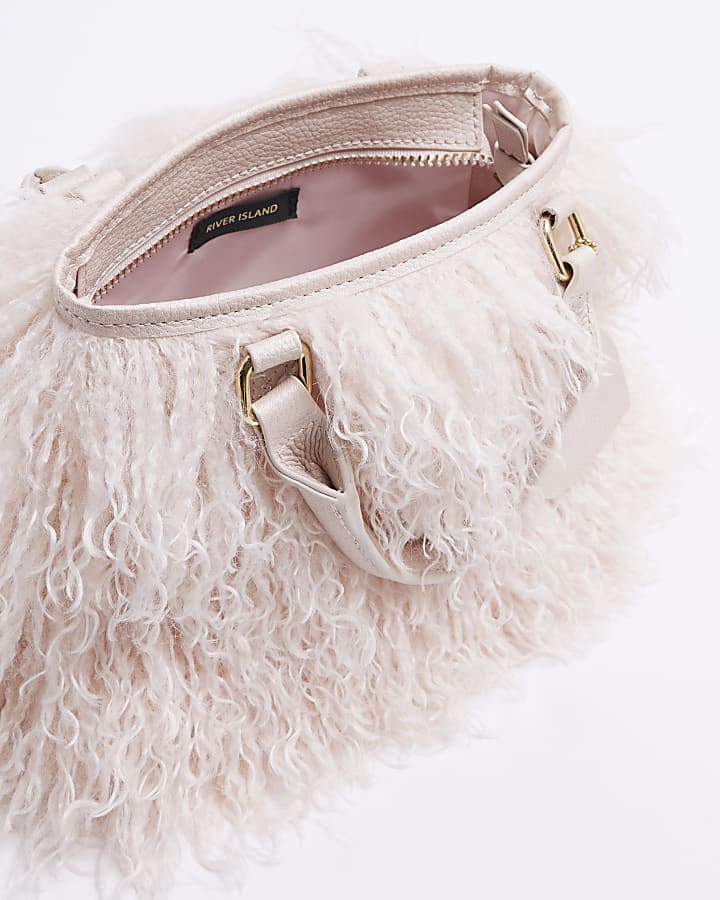 Pink Girl Faux Fur Tote Bag