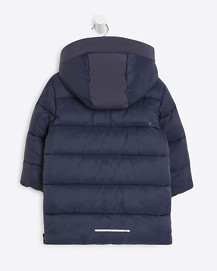 Mini Boys Navy Puffer Jacket