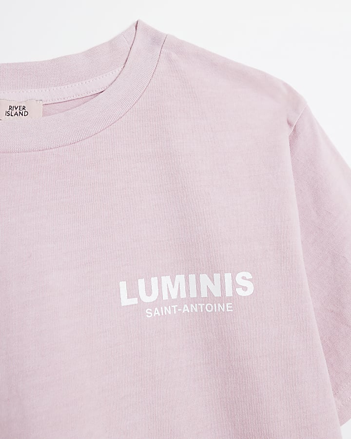 Pink Luminis graphic t-shirt