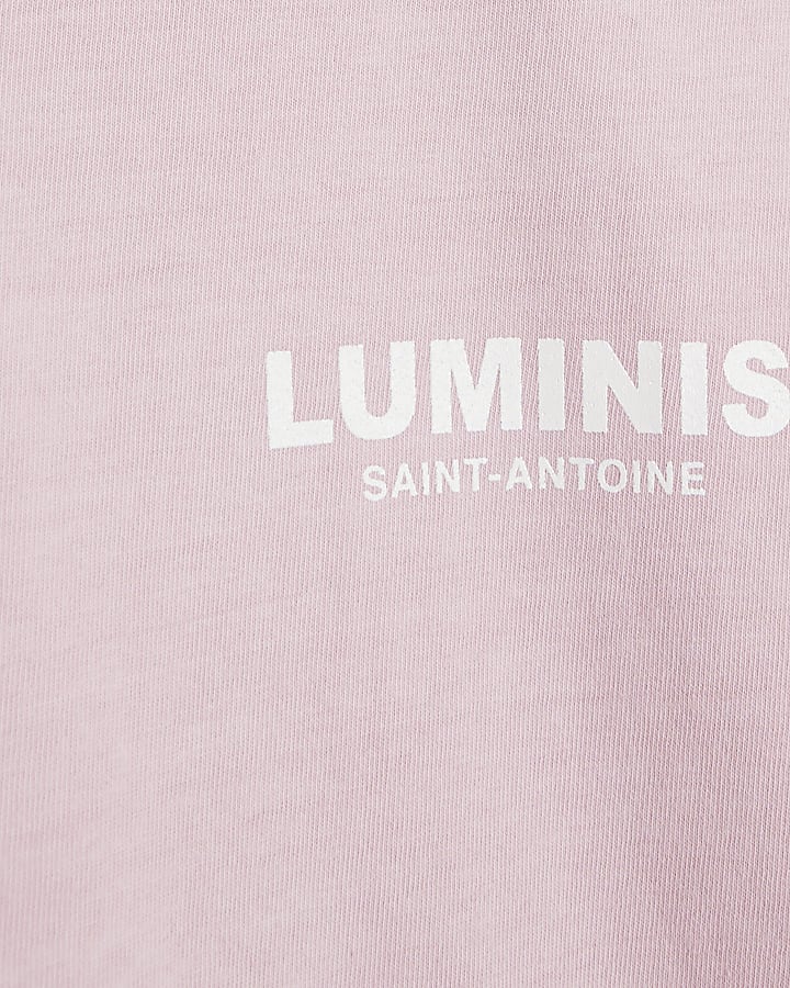 Pink Luminis graphic t-shirt