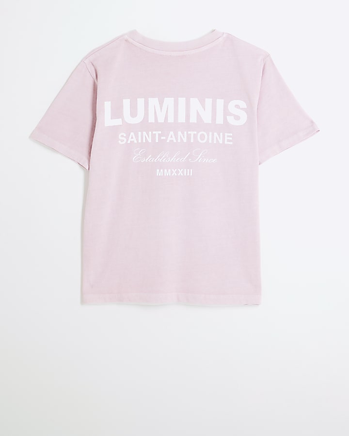 Pink Luminis graphic t-shirt