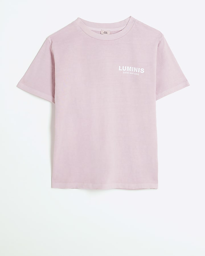 Pink Luminis graphic t-shirt