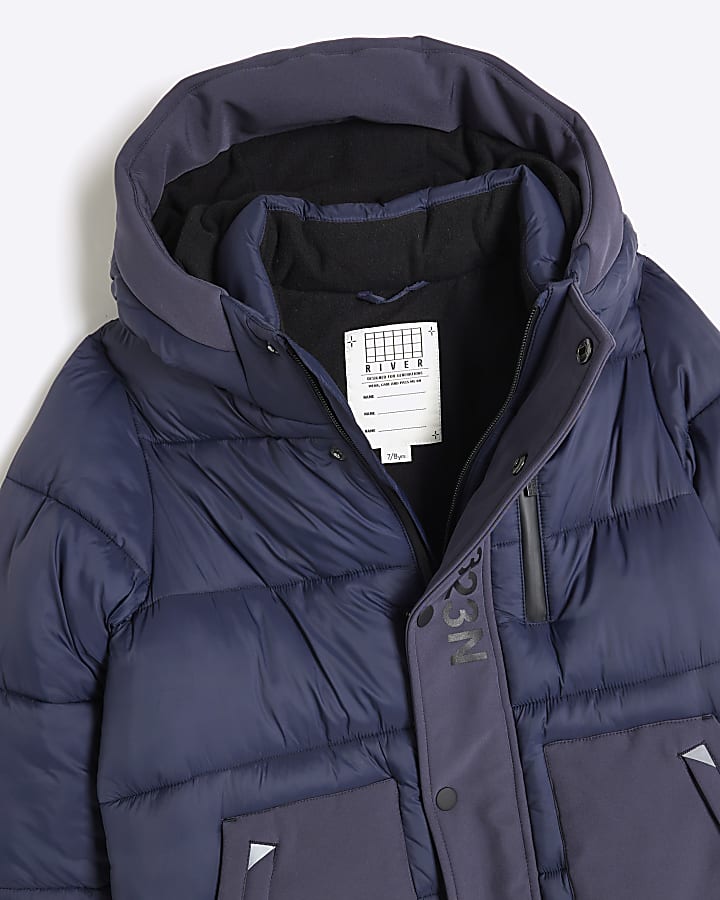 Boys Navy Puffer Jacket