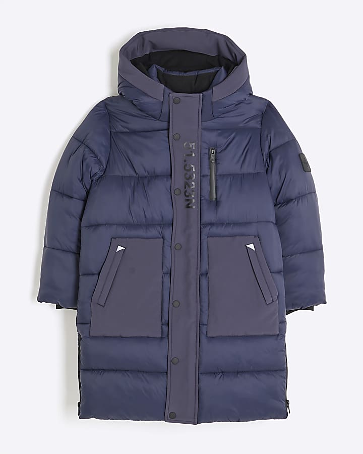 Boys Navy Puffer Jacket