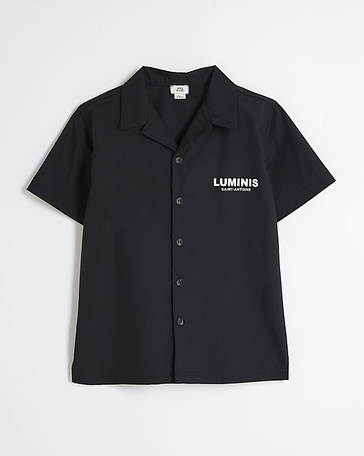 Boys black Luminis graphic shirt