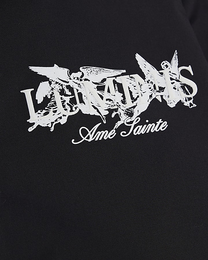Boys black Luminis gothic graphic shirt