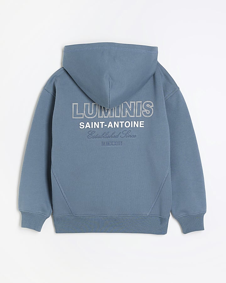 Boys Blue Luminis Zip Through Hoodie