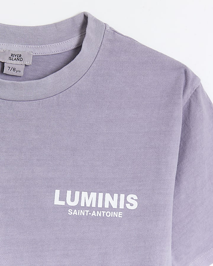 Purple Luminis graphic t-shirt