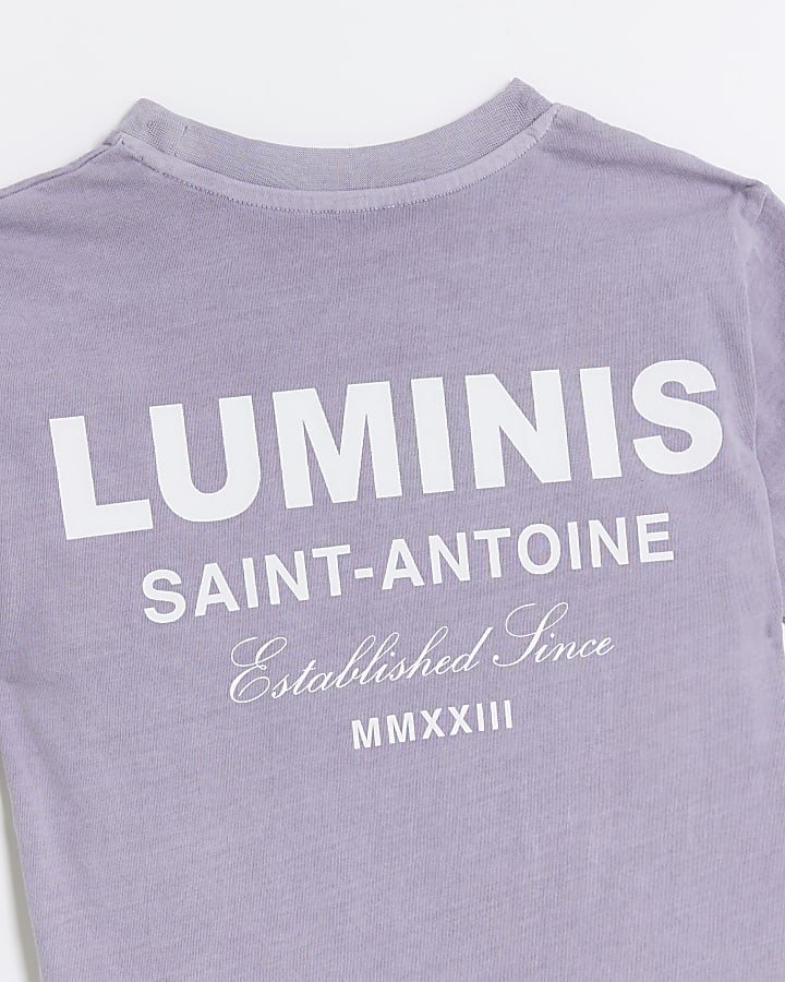 Purple Luminis graphic t-shirt