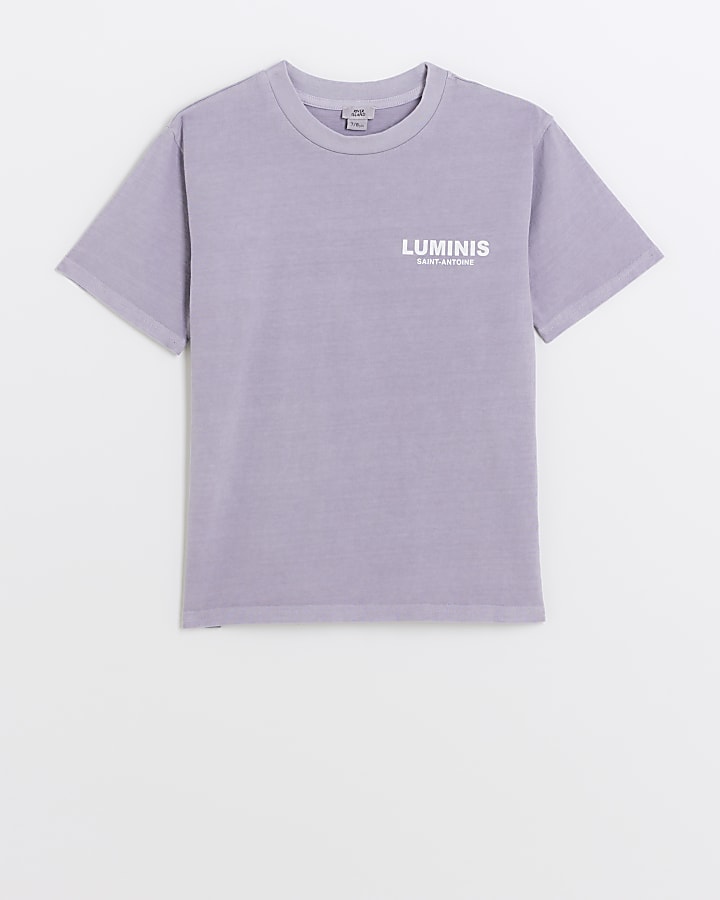 Purple Luminis graphic t-shirt