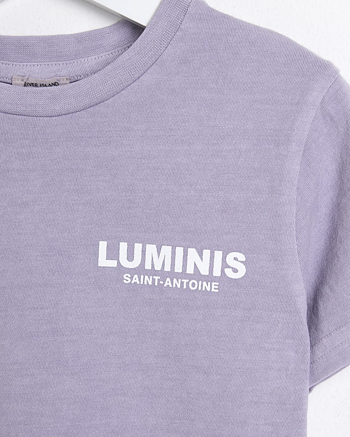 Mini purple Luminis graphic t-shirt