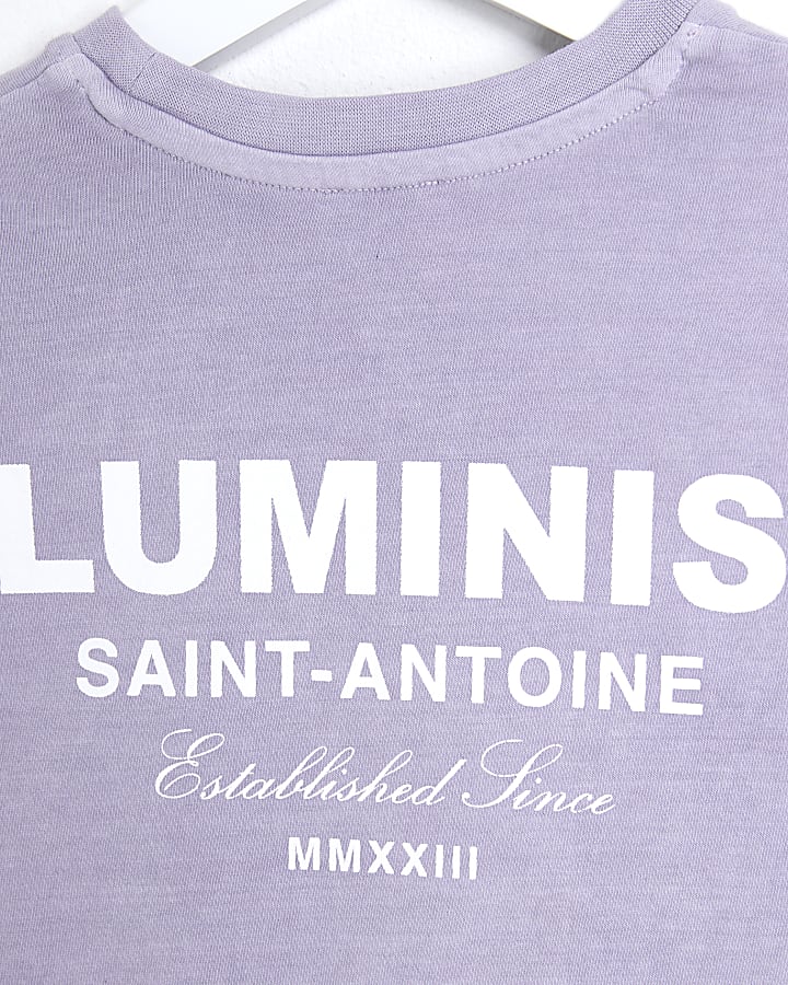 Mini purple Luminis graphic t-shirt