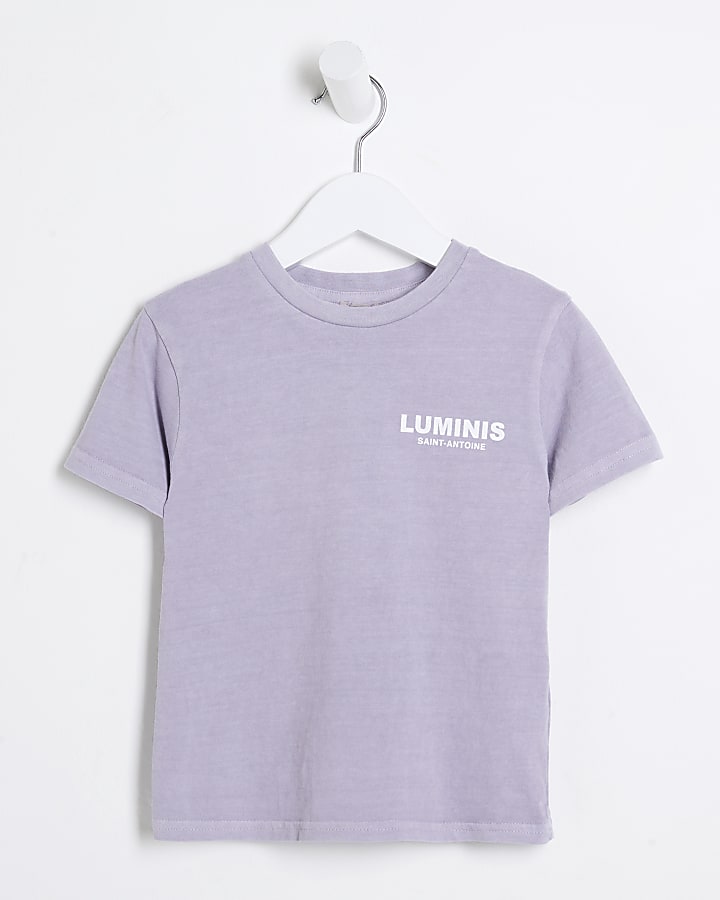 Mini purple Luminis graphic t-shirt