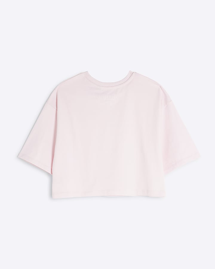 Pink Blondie Crop graphic T-shirt