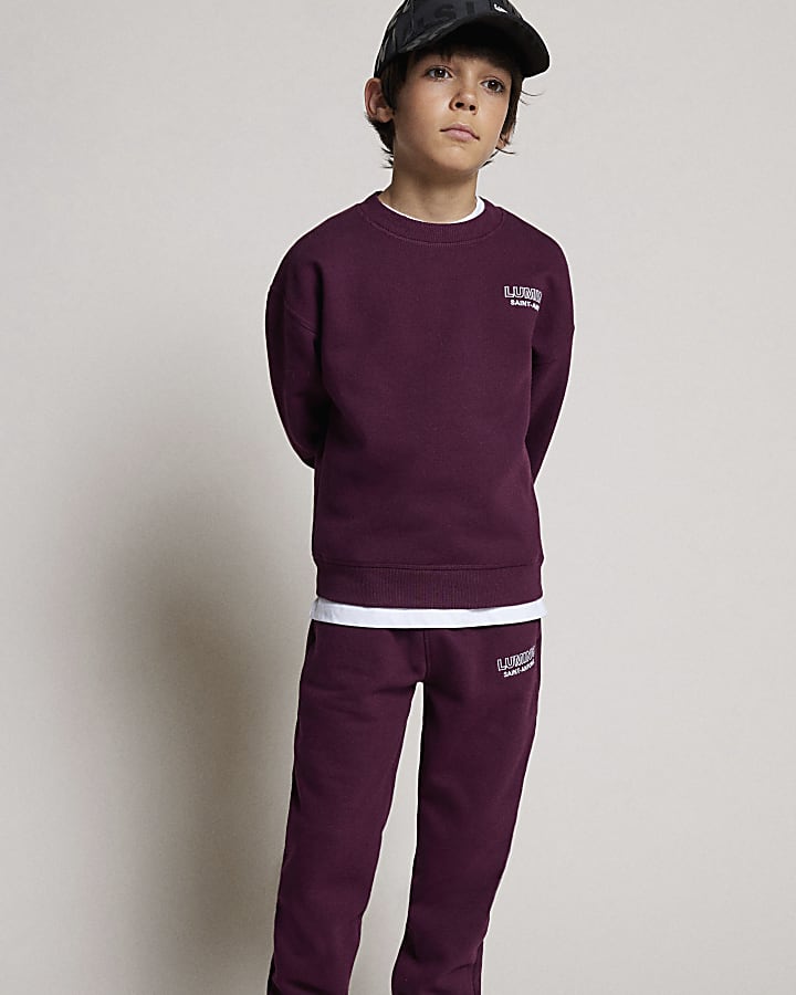 Boys Red Luminis Sweatshirt and Joggers Set