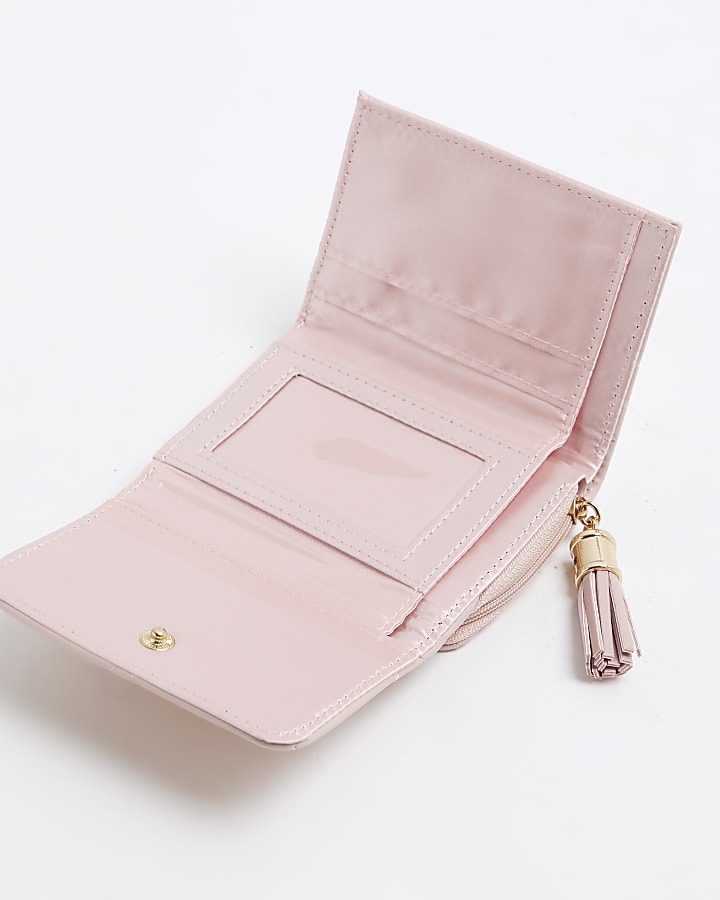 Girls Pink Bow Studded Purse