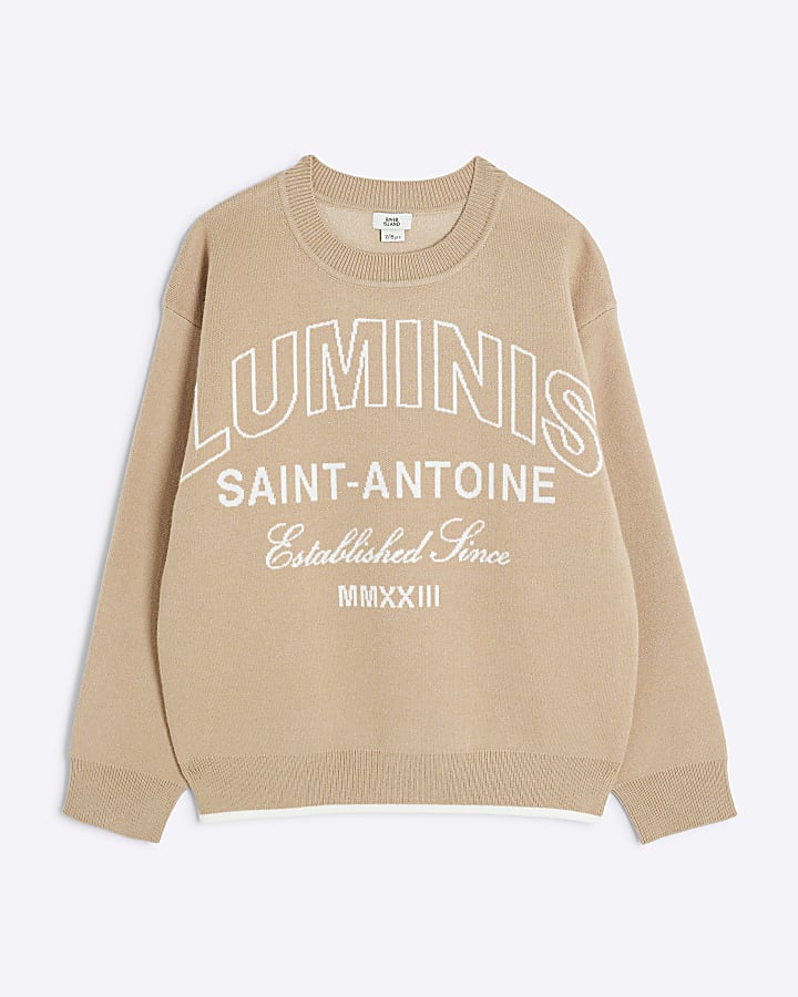 Boys Stone Luminis Graphic Jumper