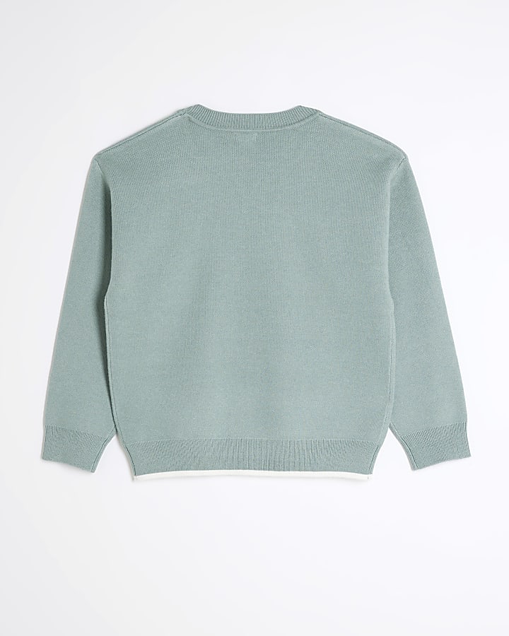 Boys Green Luminis Graphic Jumper