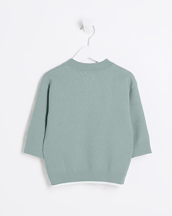 Mini Boys Green Luminis Jumper