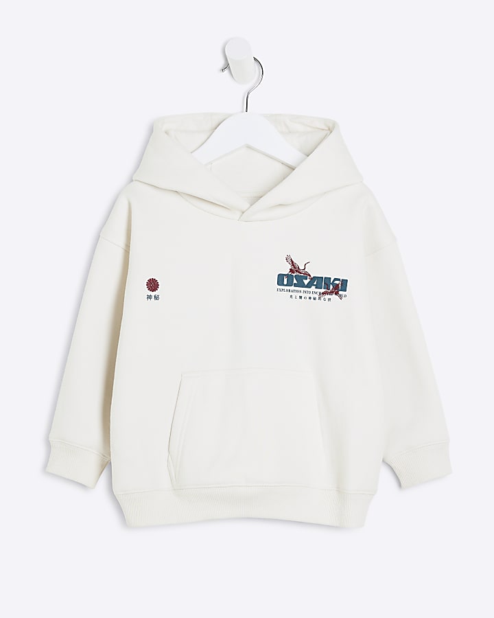 Mini Boys Ecru Osaki Japanese Hoodie