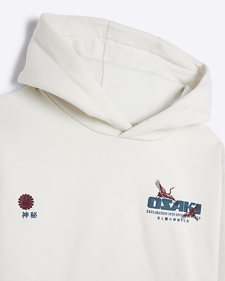 Boys Ecru Osaki Japanese Hoodie